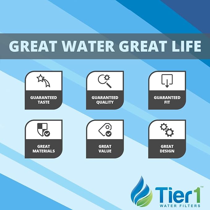 Tier1 10 Micron 10 Inch x 2.5 Inch | Whole House Carbon Block Water Filter Replacement Cartridge | Compatible with Pentek EPM-10, 155634-43, EP-10, CB-25-1010, Home Water Filter