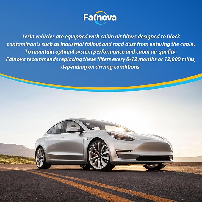 Compatible with Tesla Model 3 2021-2025 Front Trunk & Cabin Air Filter Kit — Includes Tools & Guide