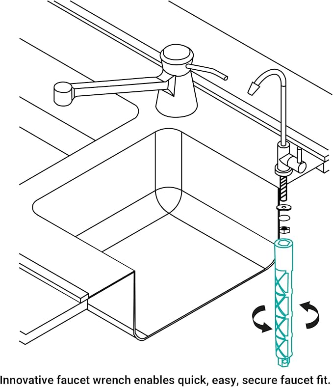 Metpure Non-airgap NSF Certified RO Faucet Reverse Osmosis Drinking Water Filtration System Water Dispenser Spout (Dark Oil Rubbed Bronze). Vase Style with Faucet Wrench.