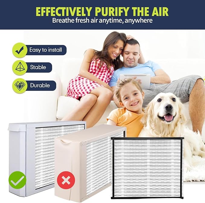 IYOUYA 2 Pack 313 Replacement Filter Compatible with AprilAire Whole House Air Purifier Model:1310, 2310, 3310, 4300, Competitive Models using 4898 Upgrade Kit, 20 x 20 x 4 MERV 13 Air Filter