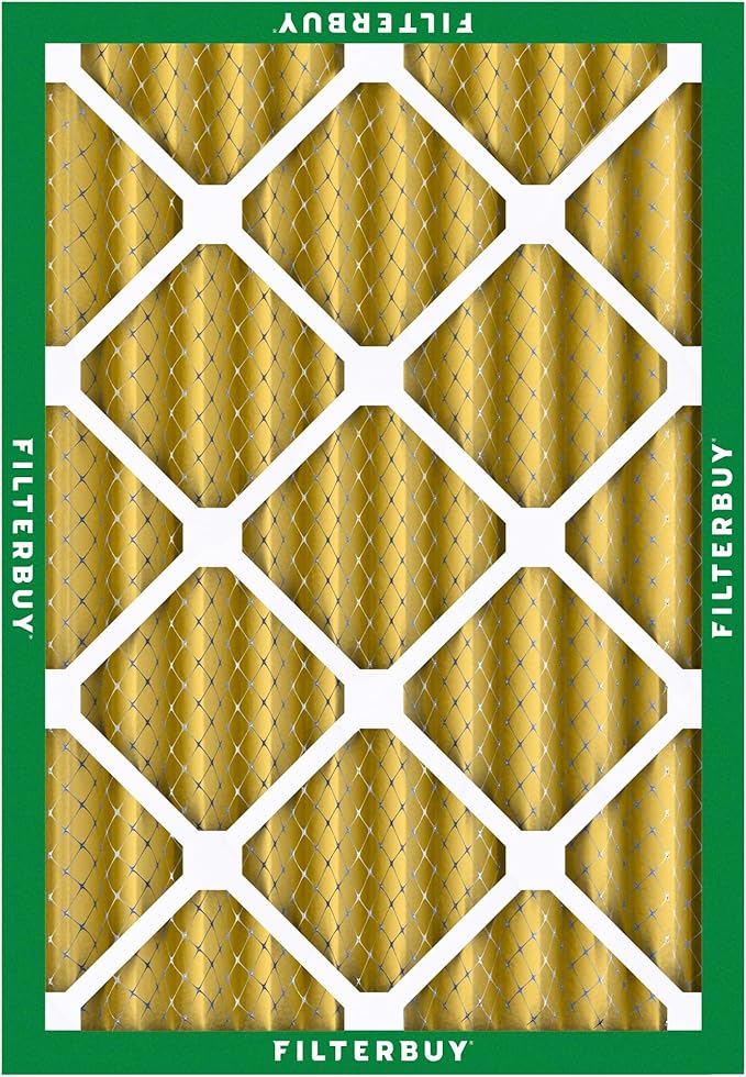 Filterbuy 20x24x4 Air Filter MERV 11 Superior Pet & Allergy Defense (12-Pack), Electrostatic Pleated HVAC AC Furnace Filters Replacement, Made in USA (Actual Size: 19.38 x 23.38 x 3.63)