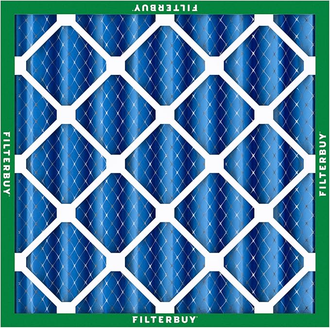 Filterbuy 24x24x4 Air Filter MERV 13 Optimal Smoke & Allergy Defense (3-Pack), Electrostatic Pleated HVAC AC Furnace Filters Replacement, Made in USA (Actual Size: 23.38 x 23.38 x 3.63)