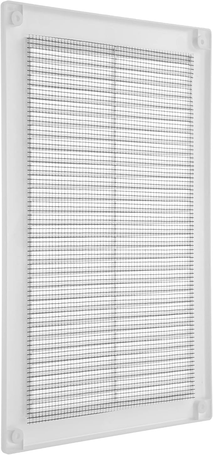 Vent Systems 6" x 10" Inch (Opening Dimensions) - Pack of 50 - Plastic White Soffit Vent Cover - Flat Rectangular Air Vent Grille - Air Vent Deflector - HVAC 8" x 12" Inch (Overall Dimensions)