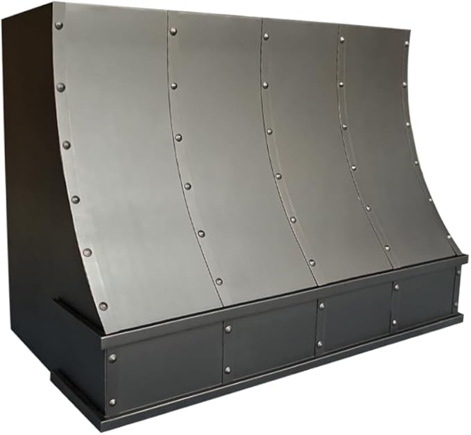 CT Copper Tailor Sloped Copper Vent Hood Wall Mount,54'' W,30''H,1260 CFM Exhaust Fan,Stainless Steel Vent,LED Light,Dishwasher-Safe Baffle Filters,VH8TR1