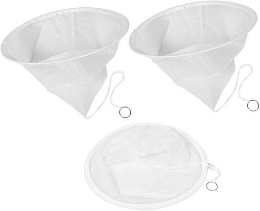 3pcs Honey Filter Mesh Mesh Conical Nylon Strainer for Enhanced Filtration Portable Honey Extracting Tool for Beekeeping and Kitchen Use and Liquid Strainer