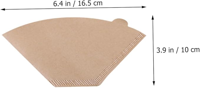 Luxshiny 200pcs Unbleached Disposable Coffee Filters for Espresso Drip Coffee Makers Easy to Use Optimal Flavor Extraction Natural Safe Paper Filters