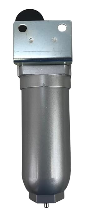 3/4" NPT Industrial Coalescing 0.01u Micron Filter Removes 99.98% of Oil, Moisture Vapor, Aerosols from Compressed Air Lines, 11oz Bowl, Manual Drain
