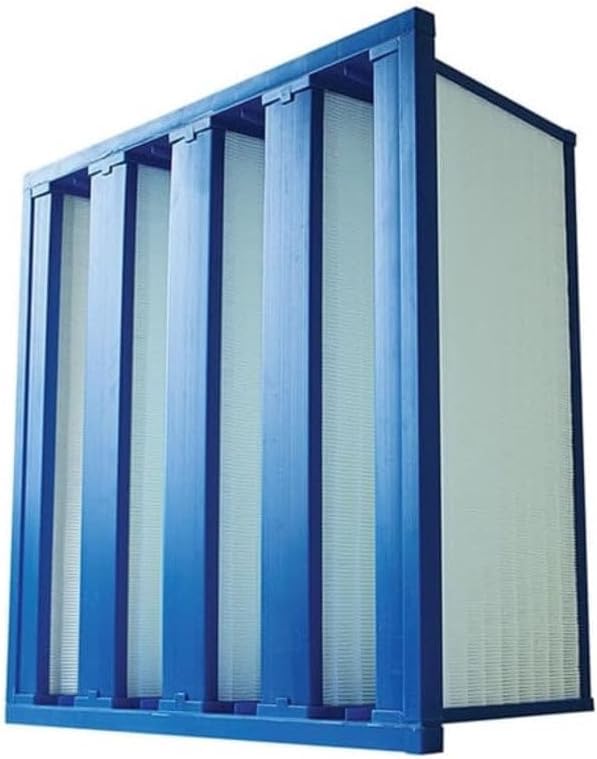 Mini Pleat Rigid Microglass V-Bank Air Filter 20x20x12 (3V) – MERV 14 ASHRAE 52.2 High-Efficiency HVAC Filter for Commercial, Industrial, Hopsitals & Cleanroom Use