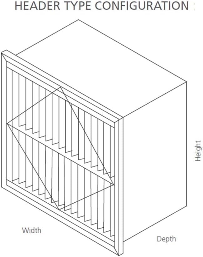 RIGID-PACK 24x24x12 Rigid Box Air Filter – MERV 14/95% ASHRAE HVAC Filter – Radial V-Pleat, Metal Frame, Single Header – High-Efficiency Replacement for Commercial & Industrial Systems