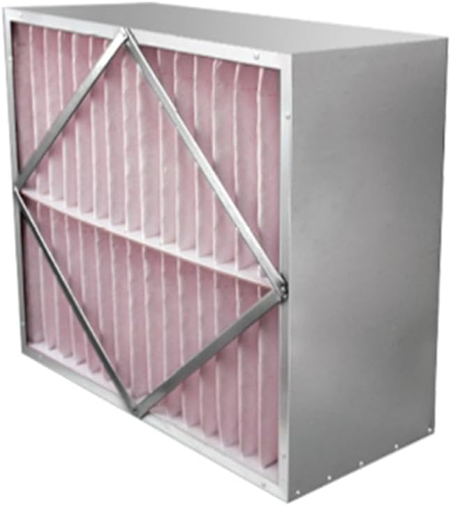 RIGID-PACK 20x20x12 Rigid Box Air Filter – MERV 14/95% ASHRAE HVAC Filter – Radial V-Pleat, Metal Frame, No Header – High-Efficiency Replacement for Commercial & Industrial Systems
