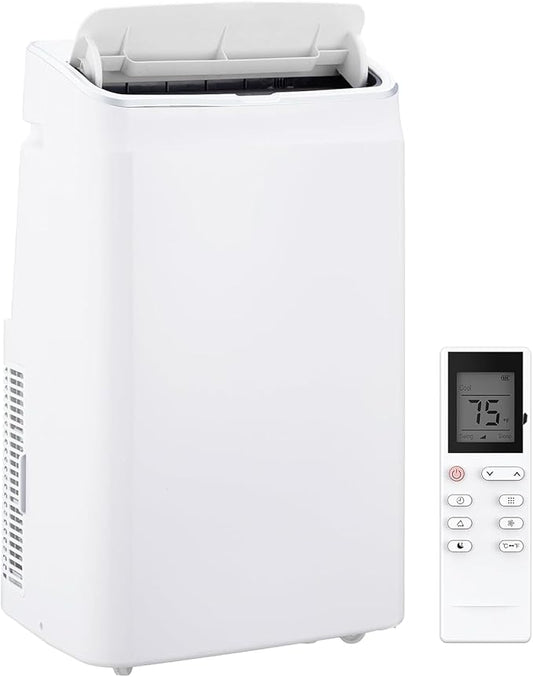 Portable Air Conditioner 14000 BTUs with Cooling, Dehumidifier, Fan 3-in-1 Room AC unit, 3 Air Speeds, 24-Hour Timer, Sleep Mode - Cools up to 750 Sq. Ft. - Ideal for Home, Garage, Office