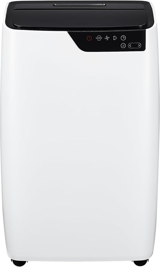 Portable Air Conditioners, 12000 BTU Portable AC for Rooms Up to 550 Sq.Ft. 3-In-1 Portable AC with Quick Cooling, Dehumidifying, 3-Speed Fan, 24H Timer, Remote, Ultra-Quiet, White and Black