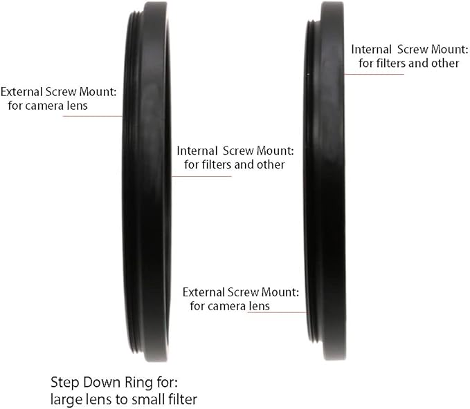 Metal Step Up Ring, 95mm to 105mm 95-105mm Step Rings 2 Pieces Step-Up Lens Adapter Ring for Canon Nikon Sony Camera Lens LingoFoto
