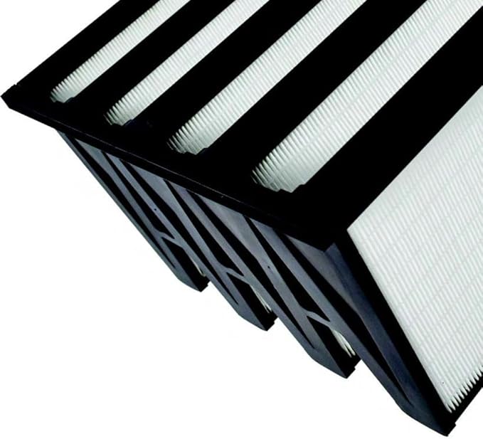 Synthetic Mini Pleat Rigid V-Bank Air Filter 24x20x12 (4V) – MERV 15 ASHRAE 52.2 High-Efficiency HVAC Filter for Commercial, Industrial, Hopsitals & Cleanroom Use