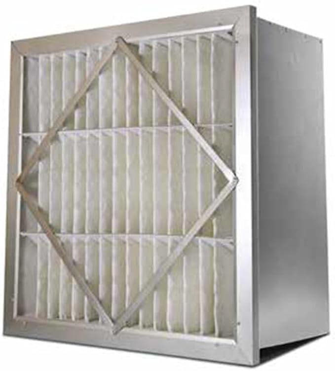 RIGID-PACK 20x20x12 Rigid Box Air Filter – MERV 14/95% ASHRAE HVAC Filter – Radial V-Pleat, Metal Frame, No Header – High-Efficiency Replacement for Commercial & Industrial Systems