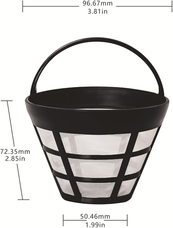 Reusable Coffee Filter – Coffee Filter Basket, Cup Brewing Insert, Metal Drip Strainer | Fine Mesh Extraction, Rewashable Design, Flavor Retention System, Portable Beverage Tool for Home Office Campin