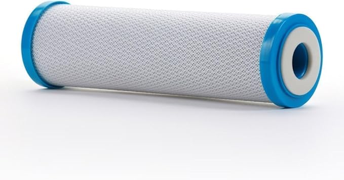 iFilters 0.5-Micron Carbon Block Water Filter – Coconut Shell CTO Drinking Water Filter Cartridge – 10-inch Replacement for Filtration Systems – Reduces Odors, Chlorine Taste – 2.5" x 10" (2 Pack)