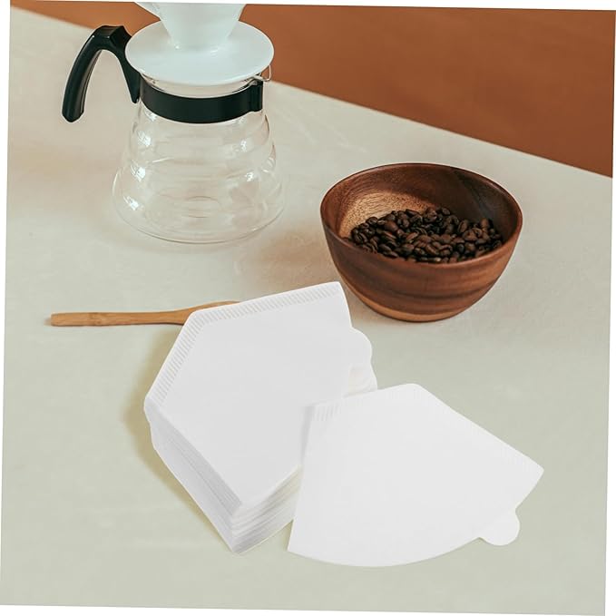 Paper Coffee Filter Cones 100pcs Espresso Filters Unbleached for Smooth Coffee Extraction