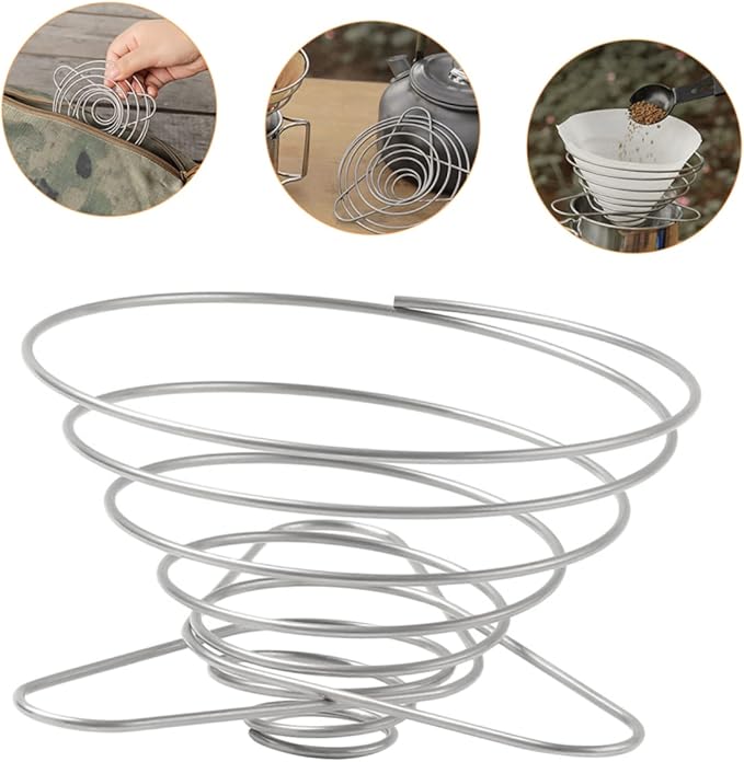POPETPOP 1Pc Stainless Filter Reusable Drip for Brewing Efficient Coffee Strainer for Improved Taste and Easy Extraction for Camping