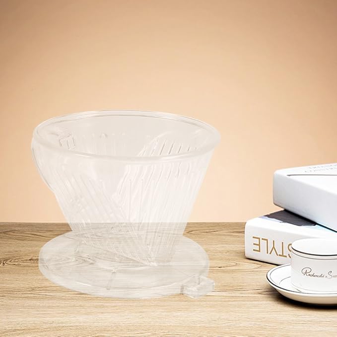 Transparent Cone Shaped Reusable Coffee Filter, Portable Drip Coffee Maker Cup, Dripper for Pure Flavor Extraction