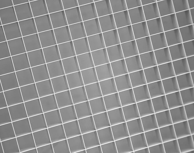 HVAC Premium 14'' x 14'' Cube Core Eggcrate Return Air Filter Grille for 1'' Filter - Aluminum - White [Outer Dimensions: 15.75 X 15.75]