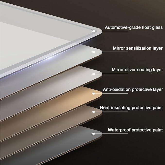 Bathroom Led Mirror ，Bathroom Mirror with LED Lights，Backlit Bathroom Mirror ，LED Mirror for Bathroom，Backlit Lighted Makeup Mirror，with Touch Sensor/Dimming/Demister pad(B,H90*W50cm/H35.4*W19.7IN)