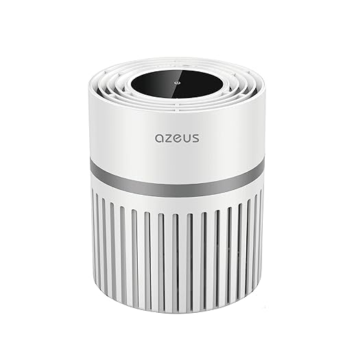 Azeus Air Purifier for Large Room With High CARD Rate, Portable Desktop Air Purifier With H13 True HEPA Filter and 3 Modes for Travelling Small Room, Bedroom, Home,Office