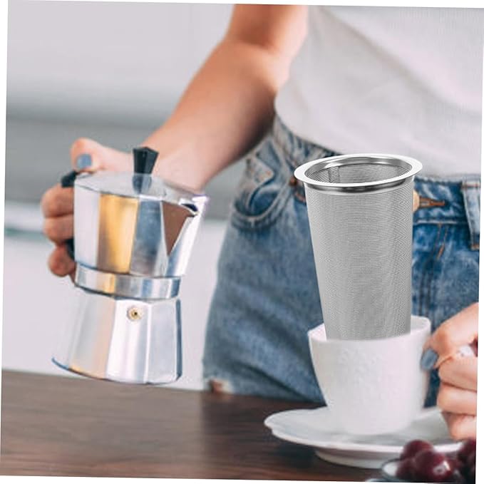 Angoily Stainless Steel Cold Brew Coffee Filter for Mason Jars Durable Strainer for Iced Tea and Juices Portable Infuser for Enhanced Flavor Extraction Cone Design
