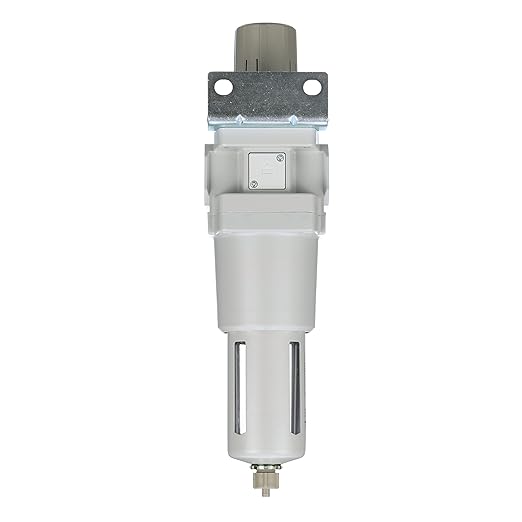 PneumaticPlus SAW600-N06BG Compressed Air Filter Regulator Piggyback Combo 3/4" NPT - Poly Bowl, Manual Drain, Bracket, Gauge