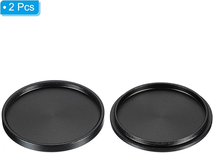 PATIKIL 40.5mm Lens Cap, 2 Pack Camera Lens Cap Cover Universal Front Metal Lens Filter Stacks Cap Protective Case for 40.5mm Camera Circular Polarizing Fader ND Filter, Black