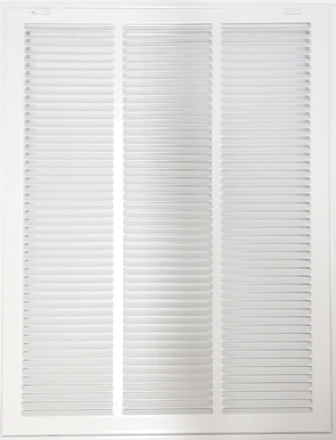 HVAC Premium 18" X 24" Return Air Filter Grille - Filter Included - Easy Plastic Tabs for Removable Face/Door - HVAC VENT DUCT COVER - White [Outer Dimensions: 20 5/8"w X 26 5/8"h]