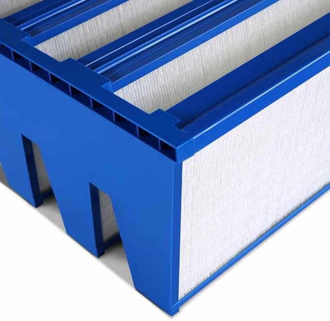 Mini Pleat Rigid Microglass V-Bank Air Filter 20x16x12 (3V) – MERV 14 ASHRAE 52.2 High-Efficiency HVAC Filter for Commercial, Industrial, Hopsitals & Cleanroom Use