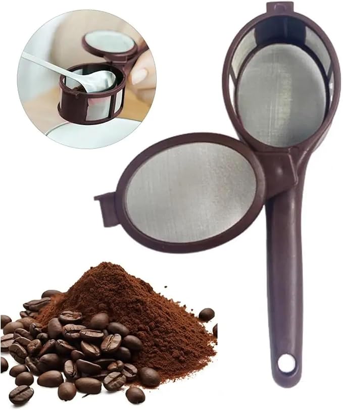 Portable Coffee Filter Spoon Brewing Tool For Ground Loose Tea Multifunctional Tea Filter With Hanging Handle For Camping Travel
