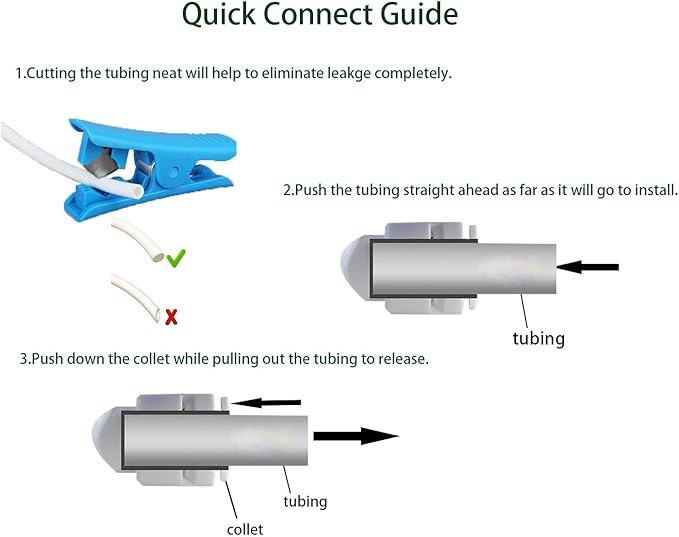 Water Storage Tank Ball Valve Pressure Relief Valve 1/4" inch FNPT to 1/4" Push to Connect Elbow Shut-Off valve for Reverse Osmosis Water Filter,NSF Quick Connect RO Fittings. (5 pcs)
