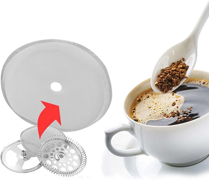 5Pcs 304 Stainless Steel Coffee Mesh Filter Portable Reusable Cofffe Pot Mesh Filter Coffee Making Tool Mesh Accessory (Large-1000ml)