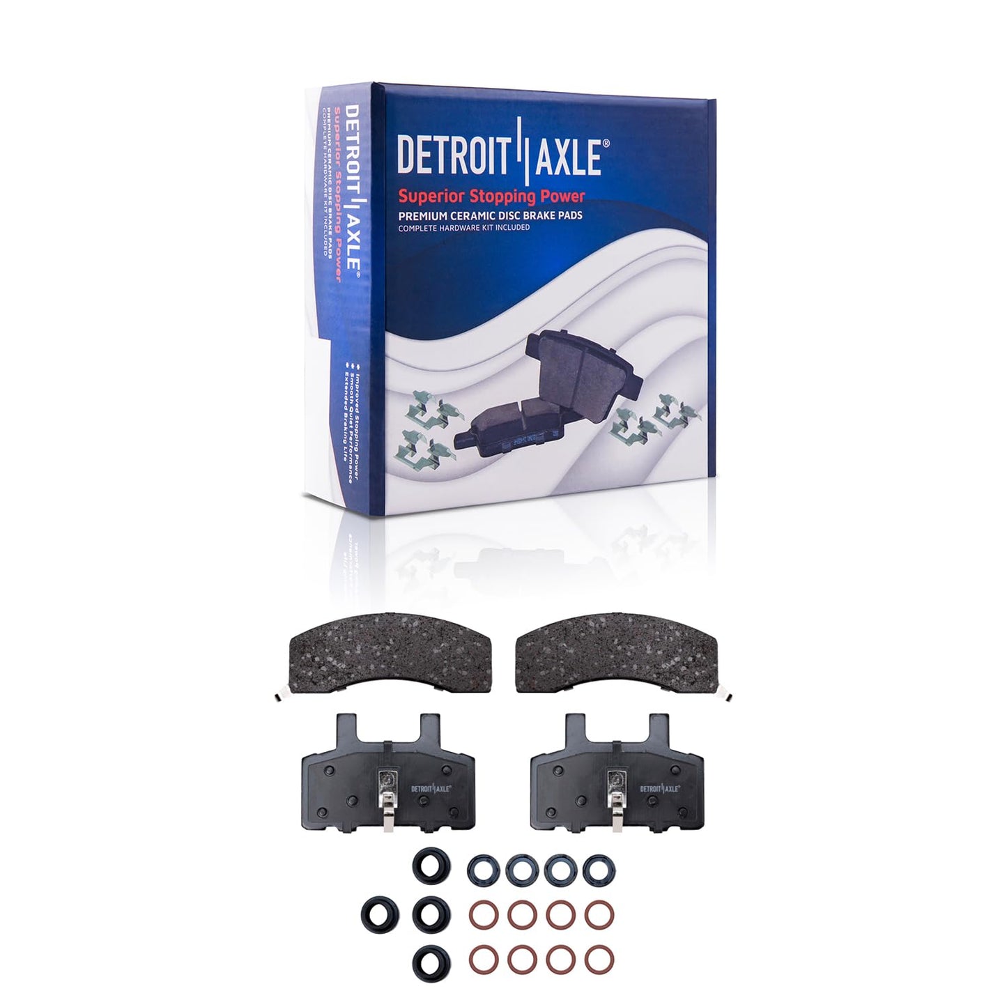 Detroit Axle - Front Brake Pads for C1500 C2500 K1500 K2500 Suburban C3500 K3500 Express Savana 3500 2500 Chevy GMC Dodge Ram 25