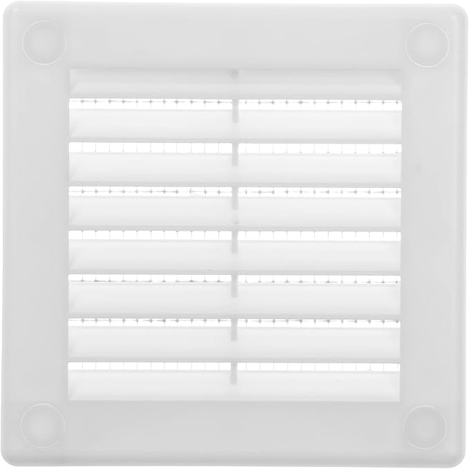 Vent Systems 3" x 3" (Opening Dimensions) Black Plastic Soffit Vent Cover - Durable Flat Square Air Vent Grille with Mesh Screen - Weather Resistant Ventilation Grill Wall & Ceiling Indoor & Outdoor