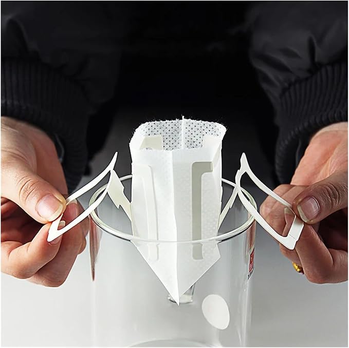 50/100 Pcs Coffee Filter Bags Disposable Drip Coffee Paper Pack Portable Hanging Ear Espresso Coffee Accessories Tea Tool(100Pcs)