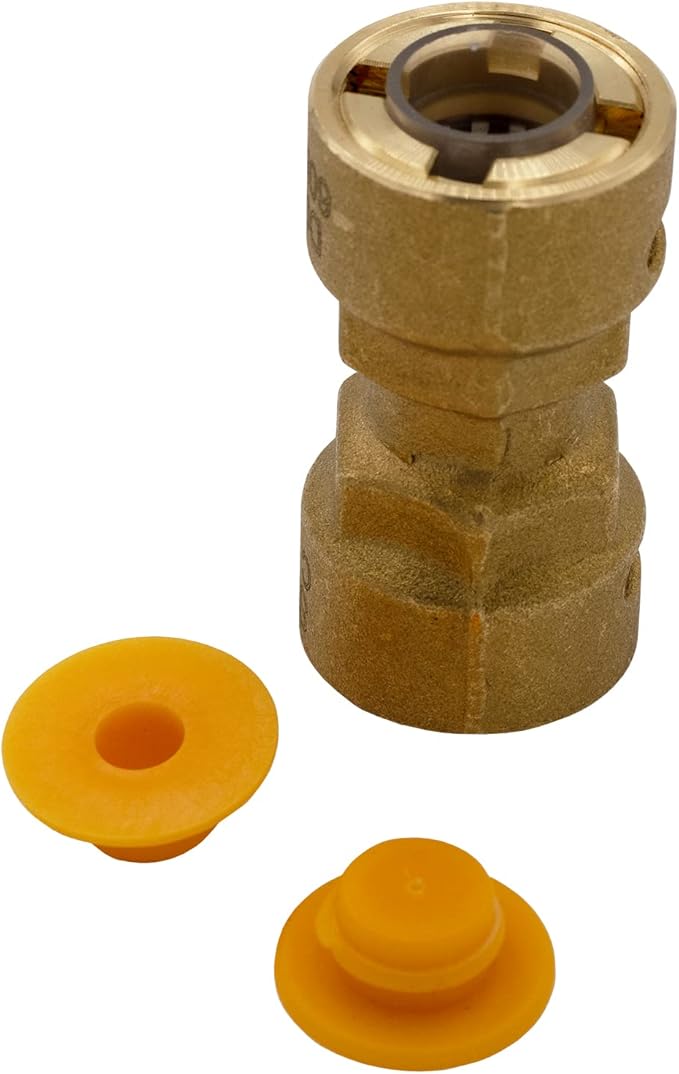 Supplying Demand SB1 1/2 Inch Quick Connect HVAC Brass Coupler Fitting