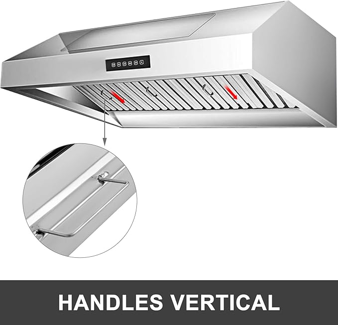 VBENLEM Pack of 6 Hood Filters 19.5W x 19.5H Inch, 430 Stainless Steel 4 Grooves Commercial Hood Filters, Range Hood Filter for Grease Rated Commercial Kitchen Exhaust Hoods