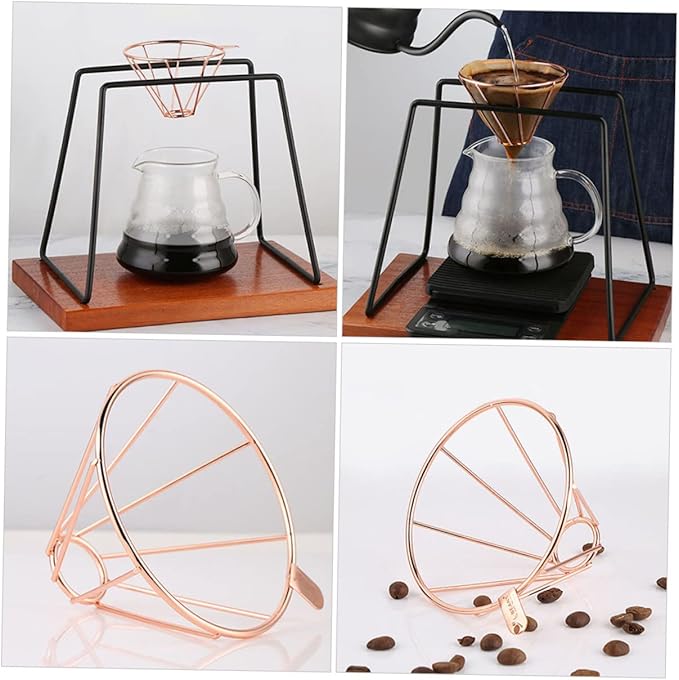 Portable Stainless Dripper Reusable Cone Filter for Camping Travel Home Brewing Design for Optimal Flavor Extraction