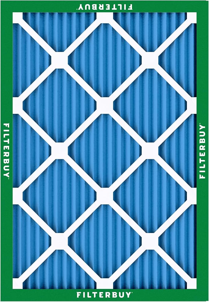 Filterbuy 17x21x1 Air Filter MERV 13 Optimal Smoke & Allergy Defense (3-Pack), Electrostatic Pleated HVAC AC Furnace Filters Replacement, Made in USA (Actual Size: 16.50 x 20.50 x 0.75)