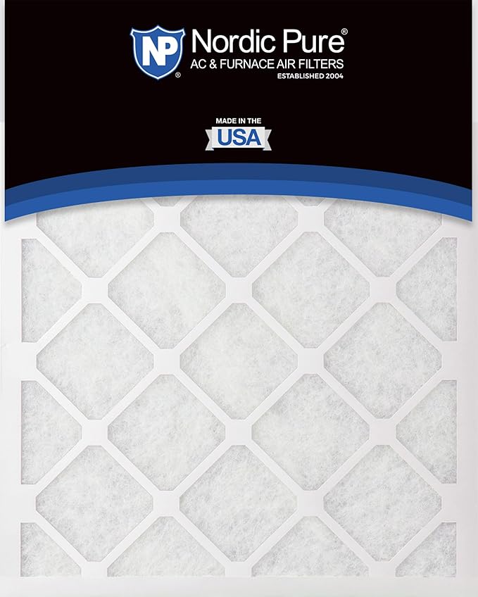Nordic Pure 20x30x1 (Actual Size: 19 5/8 x 29 5/8 x 3/4) Poly Green MERV 6 AC Furnace Air Filters – Reduces Dust, Pollen, Pet Dander & Allergens – 4-Pack
