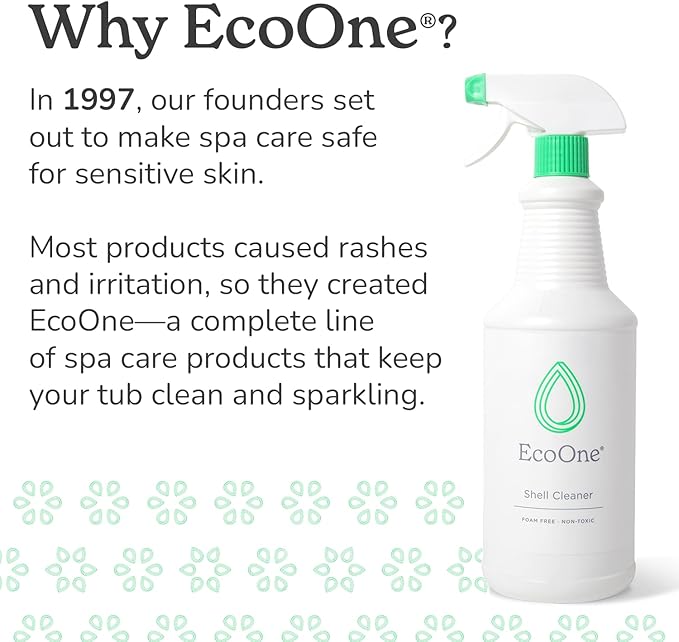 Deep Clean Kit by EcoOne | Comes with Spa & Hot Tub Filter Cleaner, Pipe Cleaner, Hot Tub Shell Cleaner, & Filter Boost | All-Natural, Chlorine-Free, & Fragrance-Free Spa Cleaners | Deeply Cleans