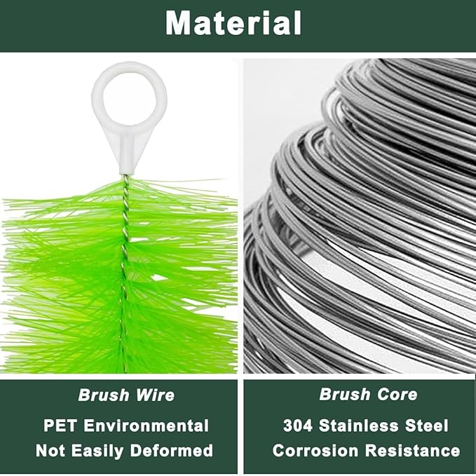 30 Packs Filter Brushes Aquarium Brushes Set for Koi Pond Water Garden Outdoor Pond Skimmers Brush Filter Cleaning Brush 12 Inch by 4.7 Inch (Green)