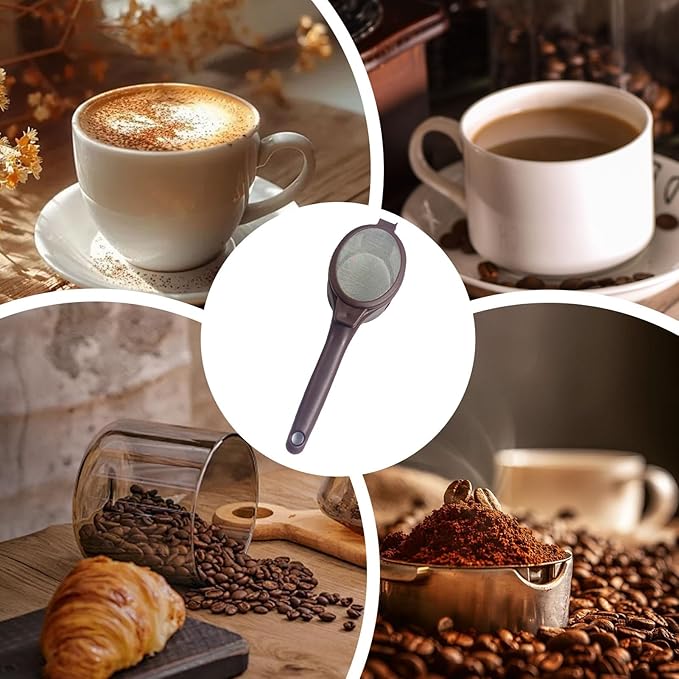Coffee Filter Spoon - Portable Fine Mesh Brewing Tool For Smooth Extraction, Ergonomic Handle Design For Comfortable Grip With Efficient Straining Function, Multi Use Utensil