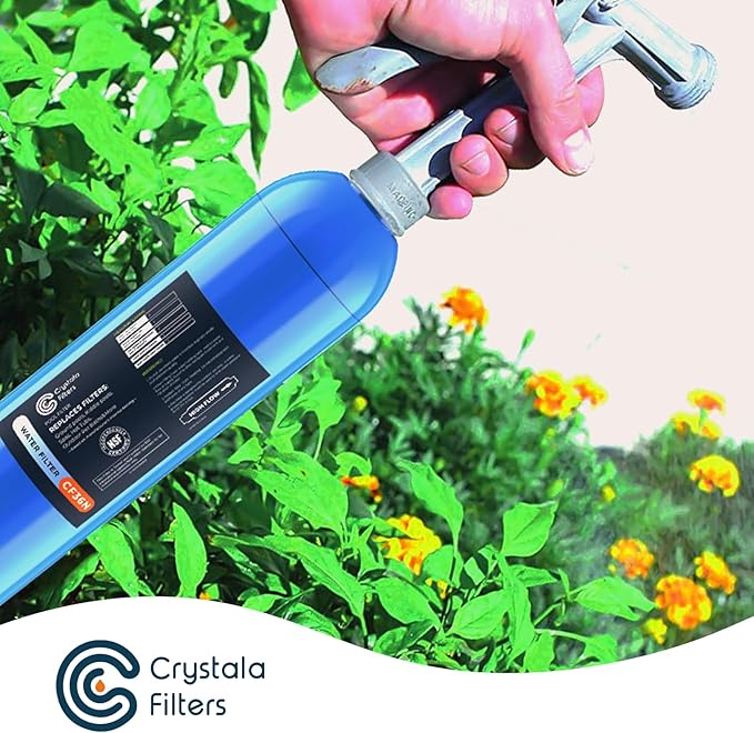 Crystala Garden Hose End Pre-Filter for Swimming Pool, Hot Tubs, Spa, Inflatable Pool, Ponds, Greatly Reduces Bad Taste, Odors, Chlorin and Sediment, up to 8,000 Gallons, 1 Pack