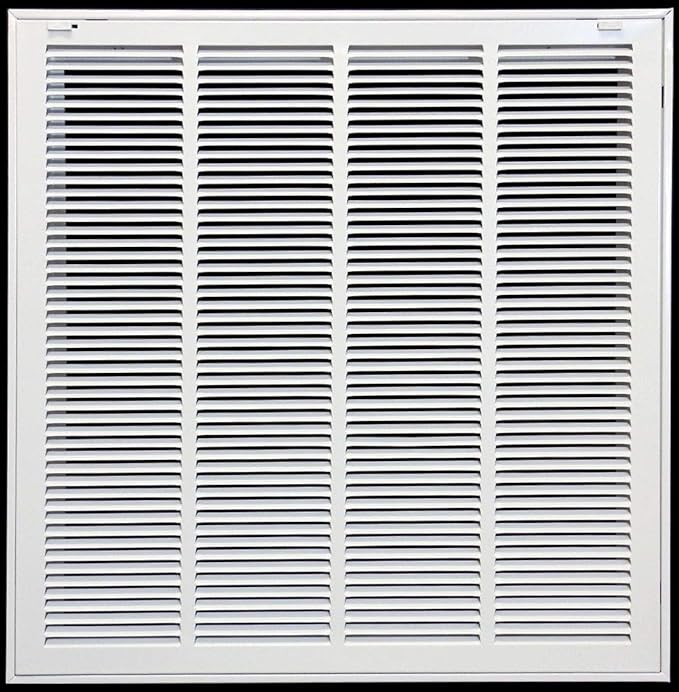 HVAC Premium 25 x 28 Duct Opening Steel Return Air Filter Grille, for 1-inch Filter, Removable Door, Flat Stamped HVAC Vent Cover Grille, Outer Dimensions 27.5 x 30.5