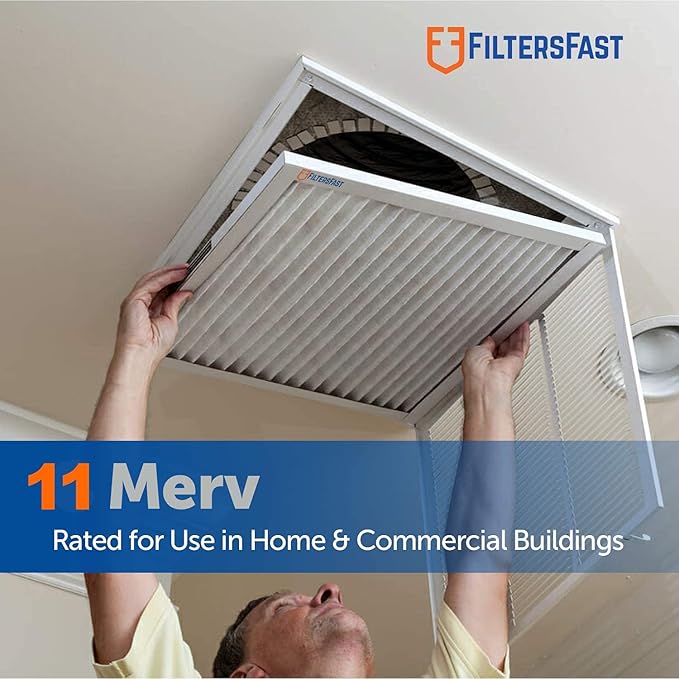 Filters Fast Compatible Replacement for Trion 259112-103 20x20x5 Air Filter MERV 11 Pleated AC Furnace, Actual Size: 19 11/16 x 20 11/16 x 4 7/8, 2-Pack