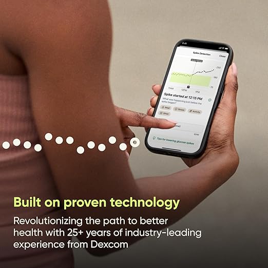 Stelo Glucose Biosensor & App by Dexcom - A Leader in Continuous Glucose Monitoring (CGM). 24/7 Tracking & Personalized Insights to Reveal Patterns. 2-Pack (Up to 15 Days Each). iOS & Android.